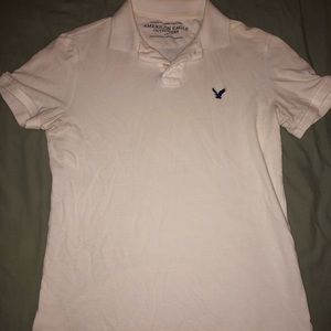 Men’s white American Eagle polo shirt